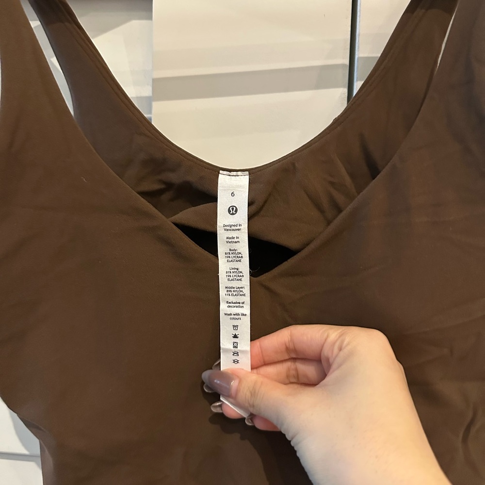 Lululemon NEW Align Bodysuit in Java Size 6 - Picture 4 of 12